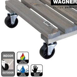 Pflanzenroller 'Vintage GH 0854' Kiefernholz braun Tragkraft 150 kg
