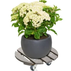 Pflanzenroller WPC 'GH 0536' Ø 29 cm taupe