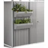Pflanzgefäß 'FloraBoard' quarzgrau-metallic für Gerätehaus 'AvantGarde', 'HighLine', 'Panorama'