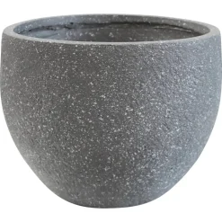 Pflanzgefäß 'Bosavi' Fiberglas grau 001 Ø 36 x 27 cm