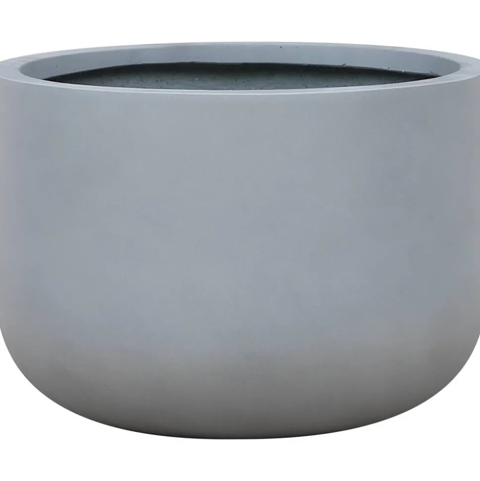 Pflanzgefäß 'Palomo' Polyfibre Betonoptik grau rund Ø 40 x 28,5 cm