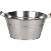 Pflanzgefäß Zink silbern Ø 35 cm
