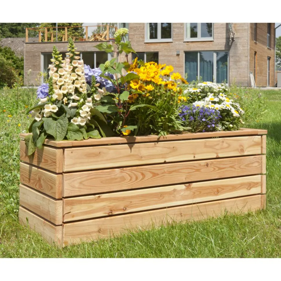 Pflanzkasten Lärche naturfarben 115 x 43 x 40 cm