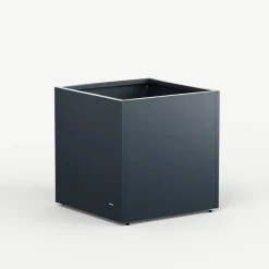 Pflanzkübel 'Cube' Metall anthrazit 70 x 70 x 70 cm