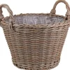 Pflanzkorb Polyrattan beige Ø 34 x 37 cm