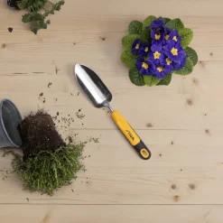 Pflanzschaufel Edelstahl gelb 34 cm