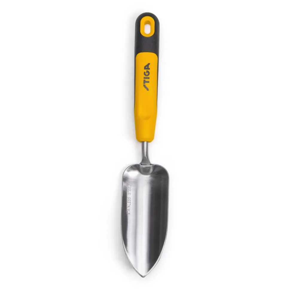 Pflanzschaufel Edelstahl gelb 34 cm
