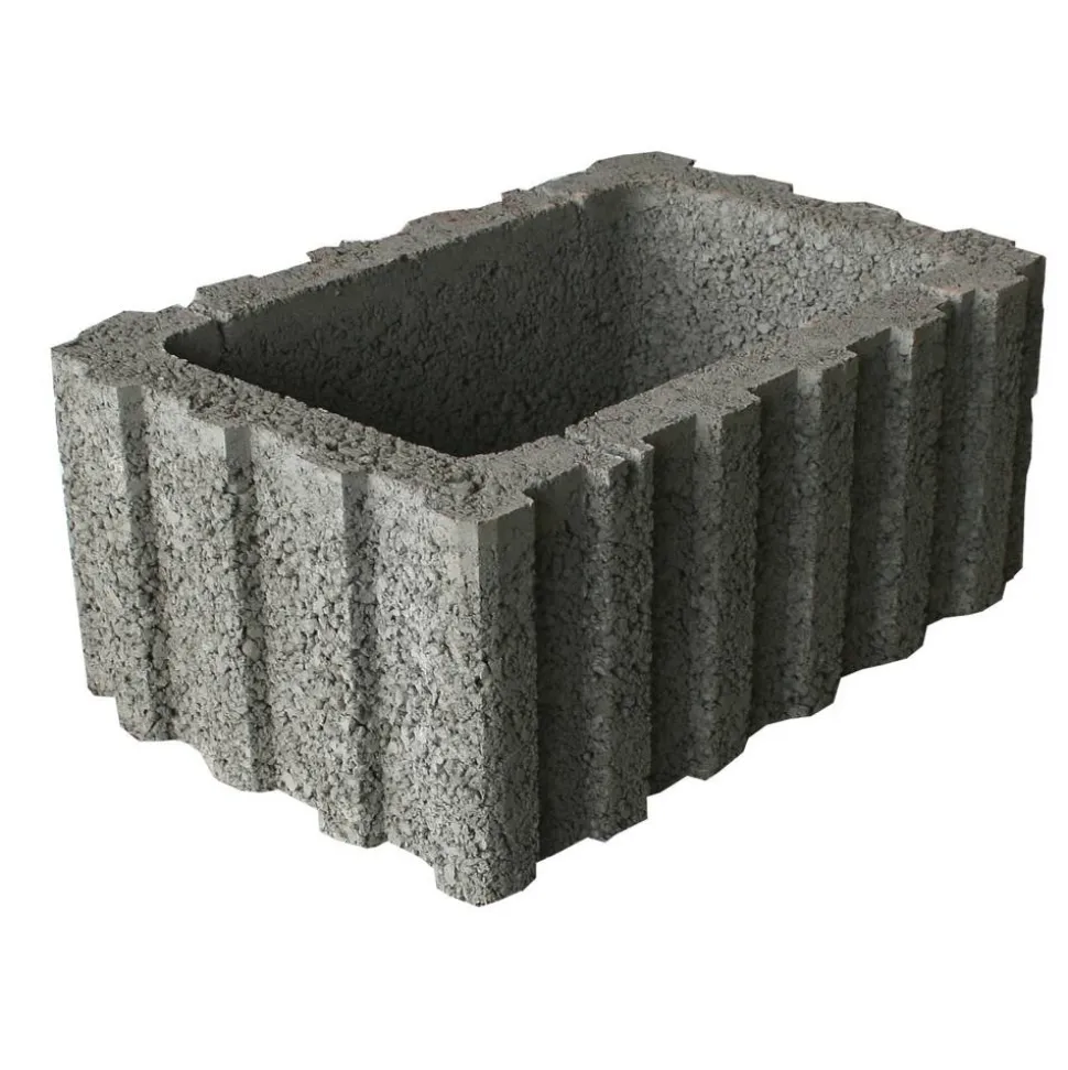 Pflanzstein 'Rasterflor' Beton grau 60 x 40 x 25 cm