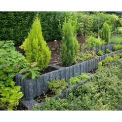 Pflanzstein 'Rasterflor' Beton grau 60 x 40 x 25 cm