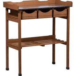 Pflanztisch mit Schubladen FSC®-zertifiziertes Holz 78 x 39 x 91 cm