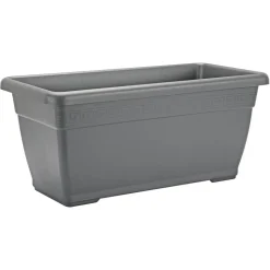 Pflanztrog "Plato" schwarz 80 x 37 cm