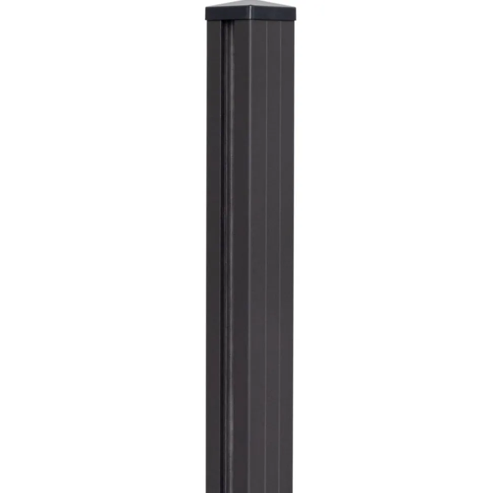 Pfosten Steckzaun Aluminium anthrazit 7 x 7 x 240 cm