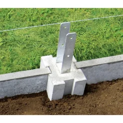 Pfosten-Fundamentstein Beton grau 34 x 26,5 x 21,5 cm