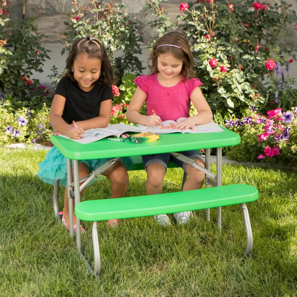 Picknickgarnitur für Kinder grün 83 x 90 x 54 cm