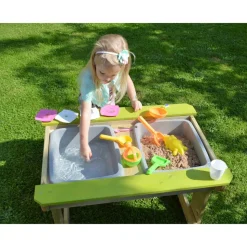Picknickgarnitur für Kinder 'Esel' Natur/grün Kiefernholz 79 x 100 x 53 cm
