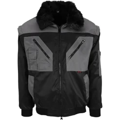 Pilotenjacke schwarz/grau Gr. XL