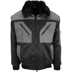 Pilotenjacke schwarz/grau Gr. L