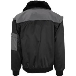 Pilotenjacke schwarz/grau Gr. XXL