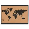 Pinnwand 'World' schwarz 59 x 39,5 cm