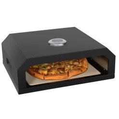 Pizzaaufsatz 'Neapel' Stahl schwarz pulverbeschichtet 40 x 15 x 35 cm