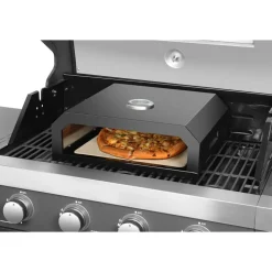 Pizzaaufsatz 'Neapel' Stahl schwarz pulverbeschichtet 40 x 15 x 35 cm