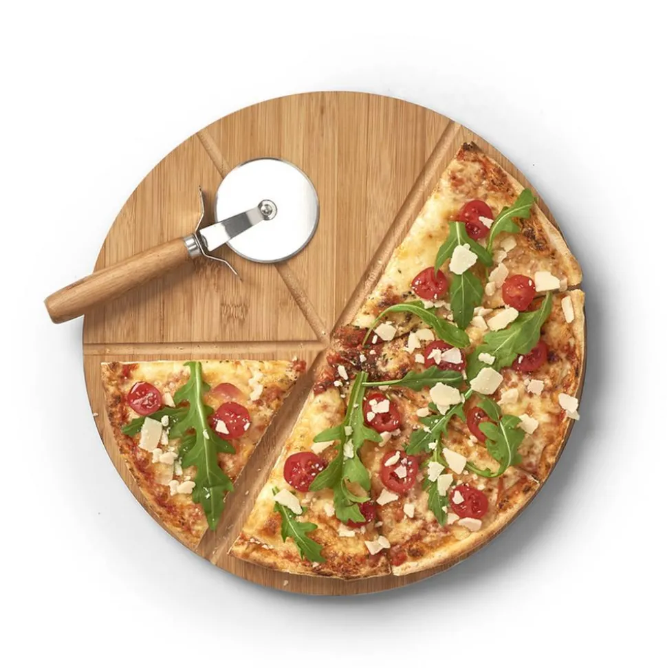 Pizza-Set naturfarben Ø 32 x 1,5 cm