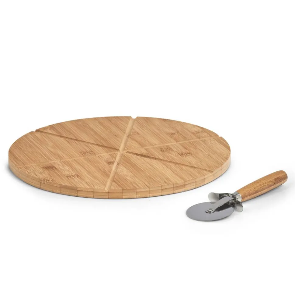 Pizza-Set naturfarben Ø 32 x 1,5 cm