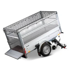 PKW-Anhänger 'Basic Plus 750' ungebremst 750 kg mit Gitteraufsatz und Kippdeichsel