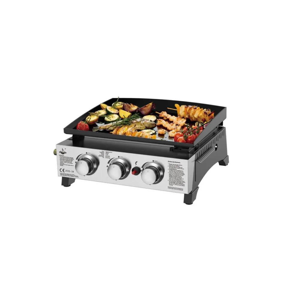 Plancha-Gasgrill 'Austin III' schwarz 50,5 x 24 x 46 cm