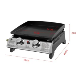 Plancha-Gasgrill 'Austin II' 2 Brenner