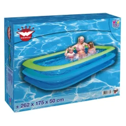 Planschbecken 'Family Pool' blau/grün 262 x 175 x 50 cm