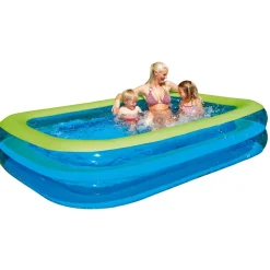 Planschbecken 'Family Pool' blau/grün 262 x 175 x 50 cm