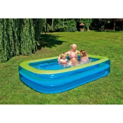 Planschbecken 'Family Pool' blau/grün 262 x 175 x 50 cm