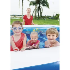 Planschbecken 'Family Pool 3D Undersea Adventure' blau 262 x 175 x 51 cm