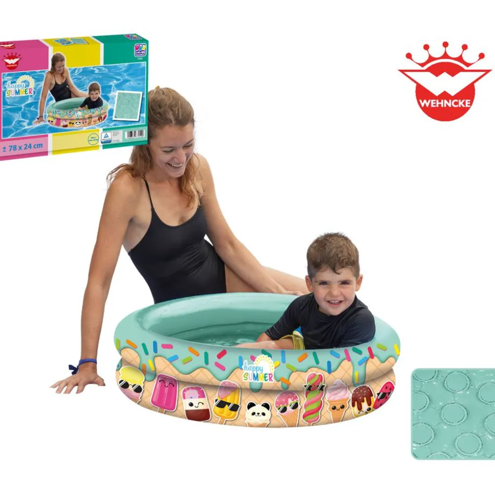 Planschbecken 'Happy Summer Babypool' mehrfarbig Ø 74 x 18 cm