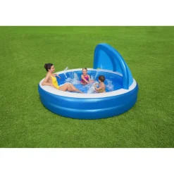 Planschbecken mit UV Careful™ Sonnenschutzdach 'Summer Days' blau Ø 241 x 140 cm 850 l