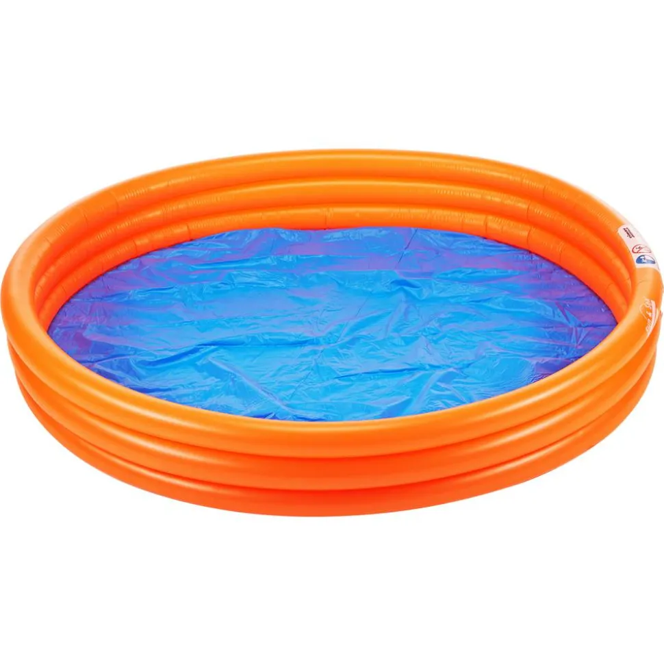 Planschbecken 'Solid' blau/orange Ø 120 x 23 cm