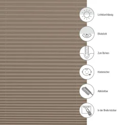 Plissee 'Concept' taupe 100 x 130 cm