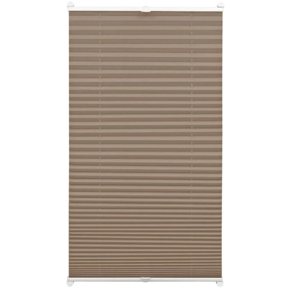 Plissee 'EasyFix' taupe 45 x 130 cm