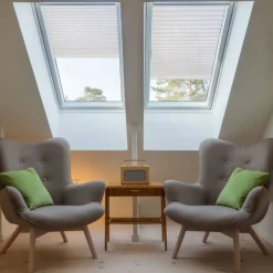 Plissee für Dachfenster mit Saugnapfbefestigung weiß 95,3 x 142 cm
