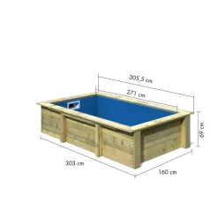 Pool 'Triton' 303 x 69 x 160 cm
