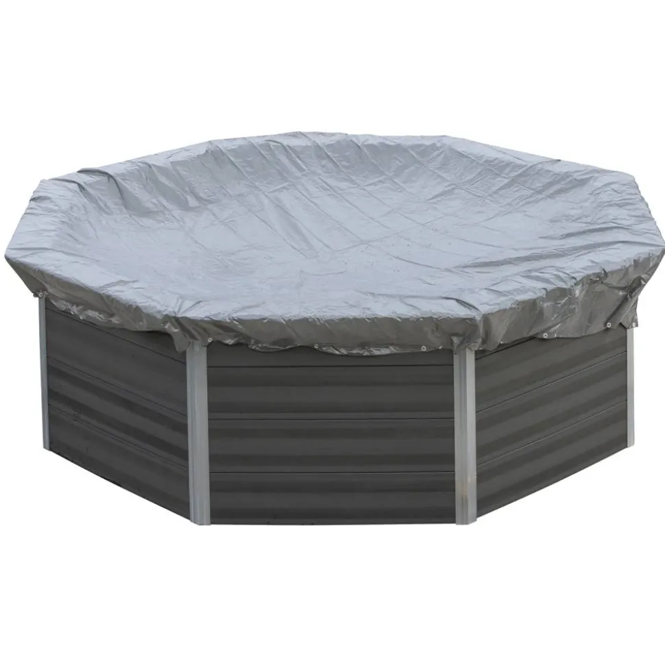 Pool-Abdeckplane 'Winterabdeckung' grau 664 x 386 cm