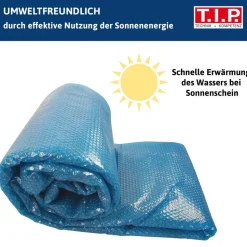 Poolabdeckung Solarfolie 732 x 366 cm blau