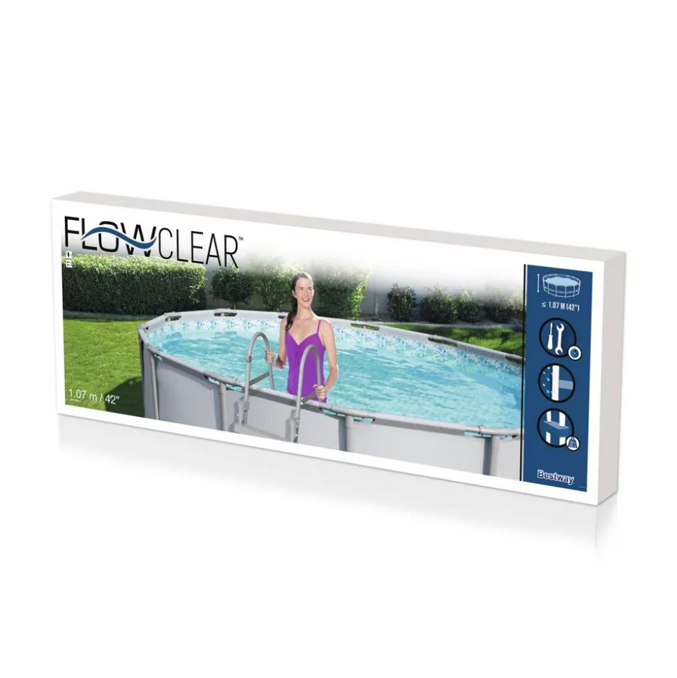 Pool-Übersteigleiter 'Flowclear' 3-Stufig, 107 cm