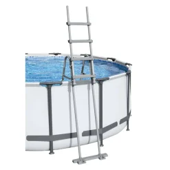 Pool-Sicherheitsleiter 'Flowclear™' Stahl 2 x 4 Stufen, 122 cm