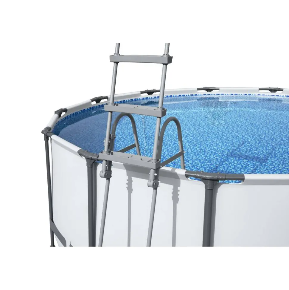 Pool-Sicherheitsleiter 'Flowclear™' Stahl 2 x 3 Stufen, 107 cm