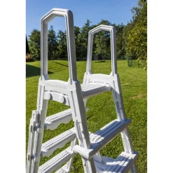 Pool-Sicherheitsleiter, Kunststoff, 2 x 4 Stufen