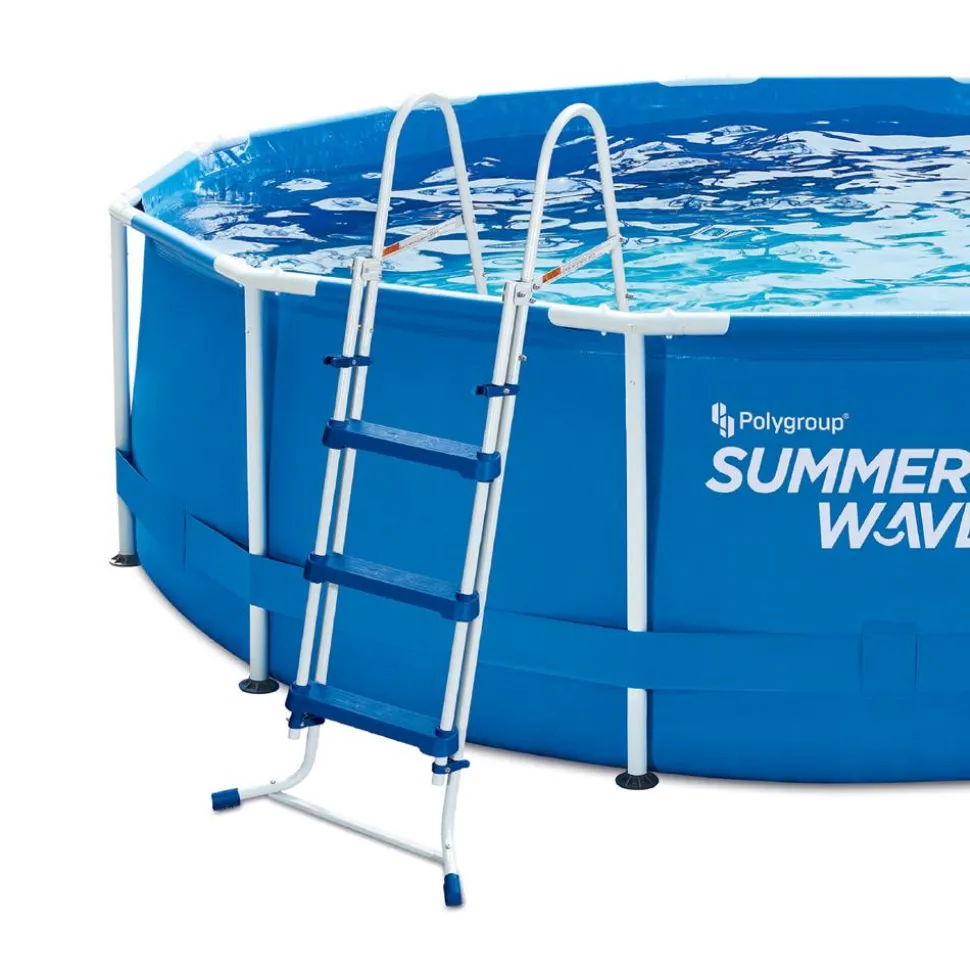 Pool-Sicherheitsleiter Stahl/Kunststoff 6 Stufen 64 x 91 cm