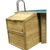 Pool-Technikraum holzfarben 100 x 88 x 143 cm