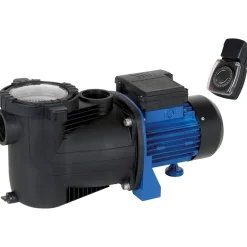 Pool-Umwälzpumpe 'SPP 600 FT' mit Vorfilter schwarz/blau